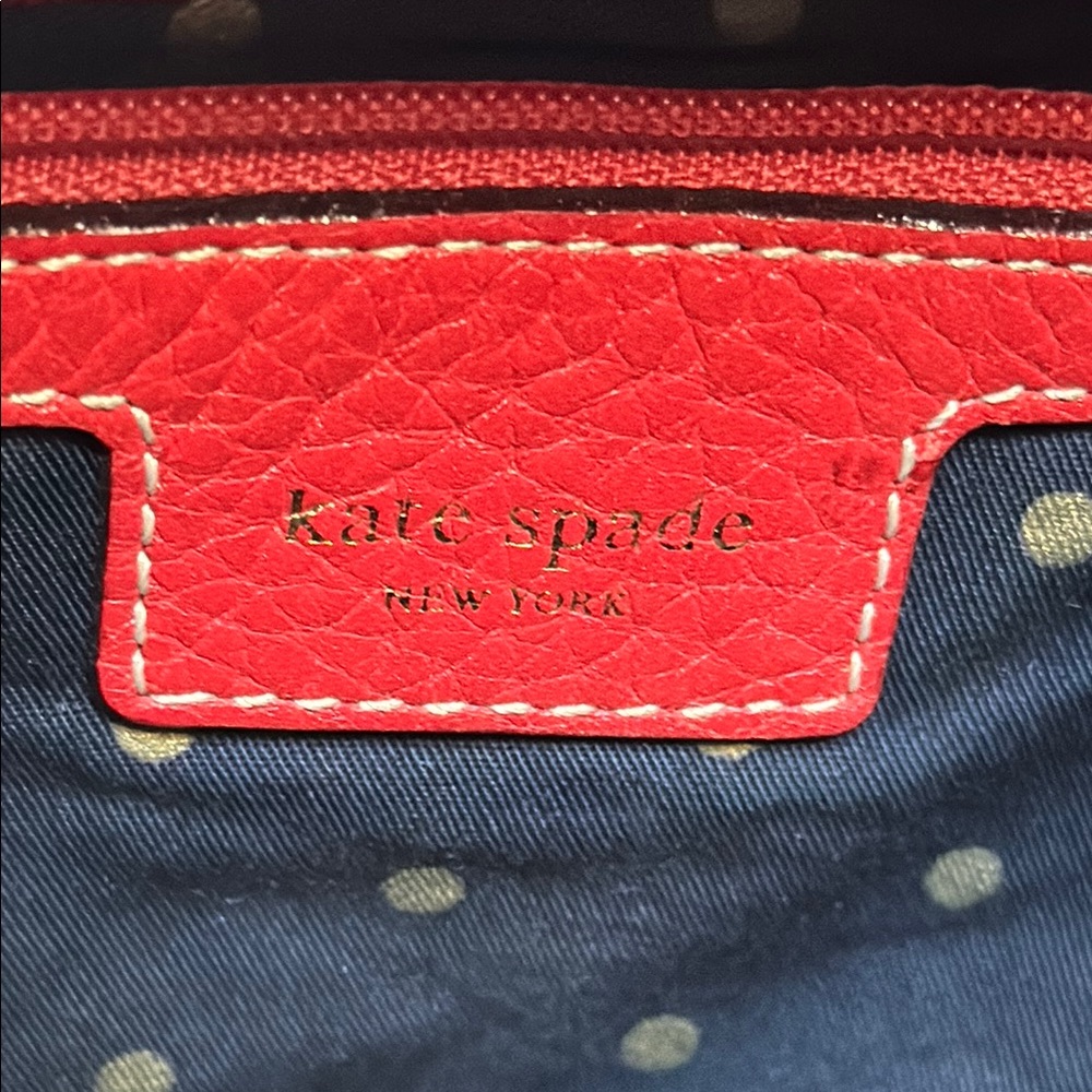 Kate Spade vintage Red orange Leather shoulder Bag - Picture 6 of 10
